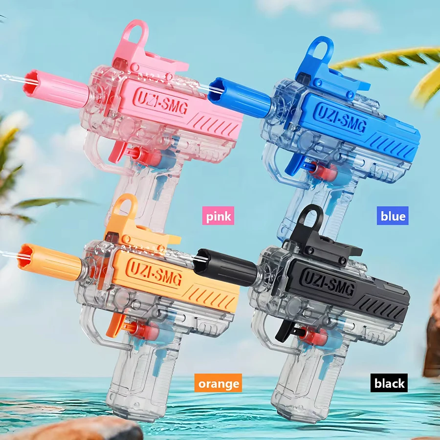 New Style Summer UZI Water Gun Non Electric Pistol High-Pressure Full Automatic Shooting Water Beach Toy Gun for Child Present