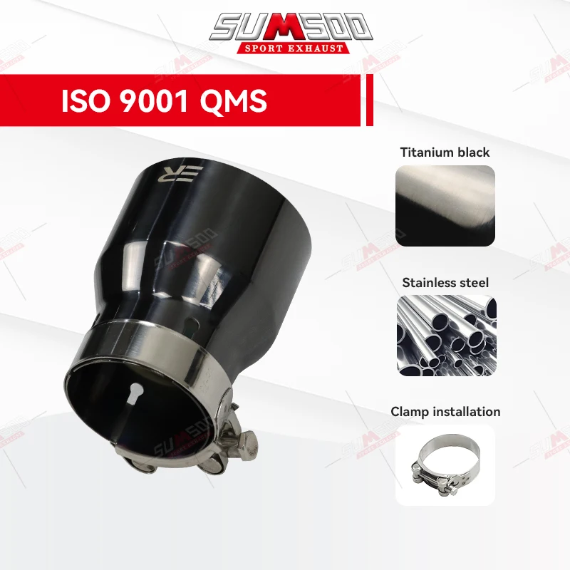 ER logo 4 Pcs Black Stainless Steel Exhaust tips for BMW F87 M2 F80 M3 F82 F83 M4 Direct Fit Exhaust Tip other auto engine parts