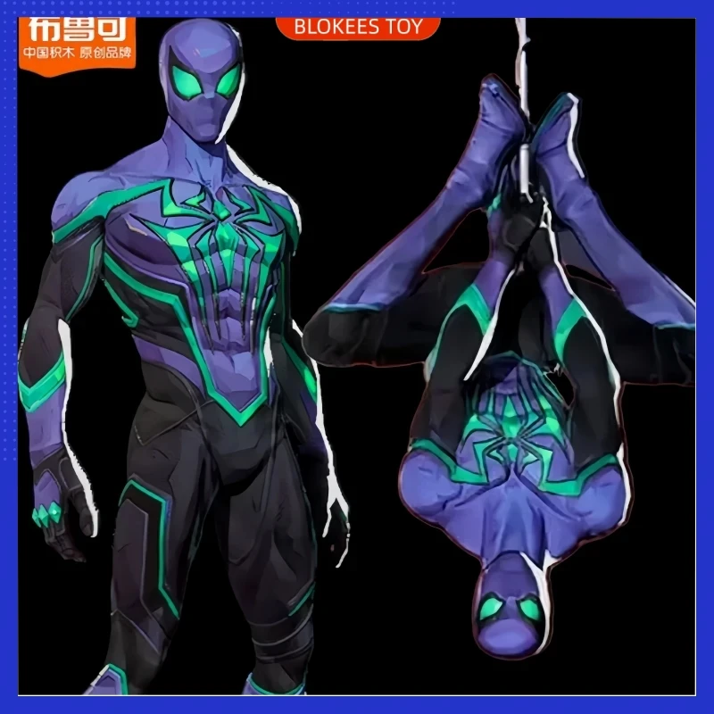 new-blokees-marvel-heroes-beyond-edition-spider-man-crack-action-doll-anime-assembly-toy-festival-gift-collection-decoration
