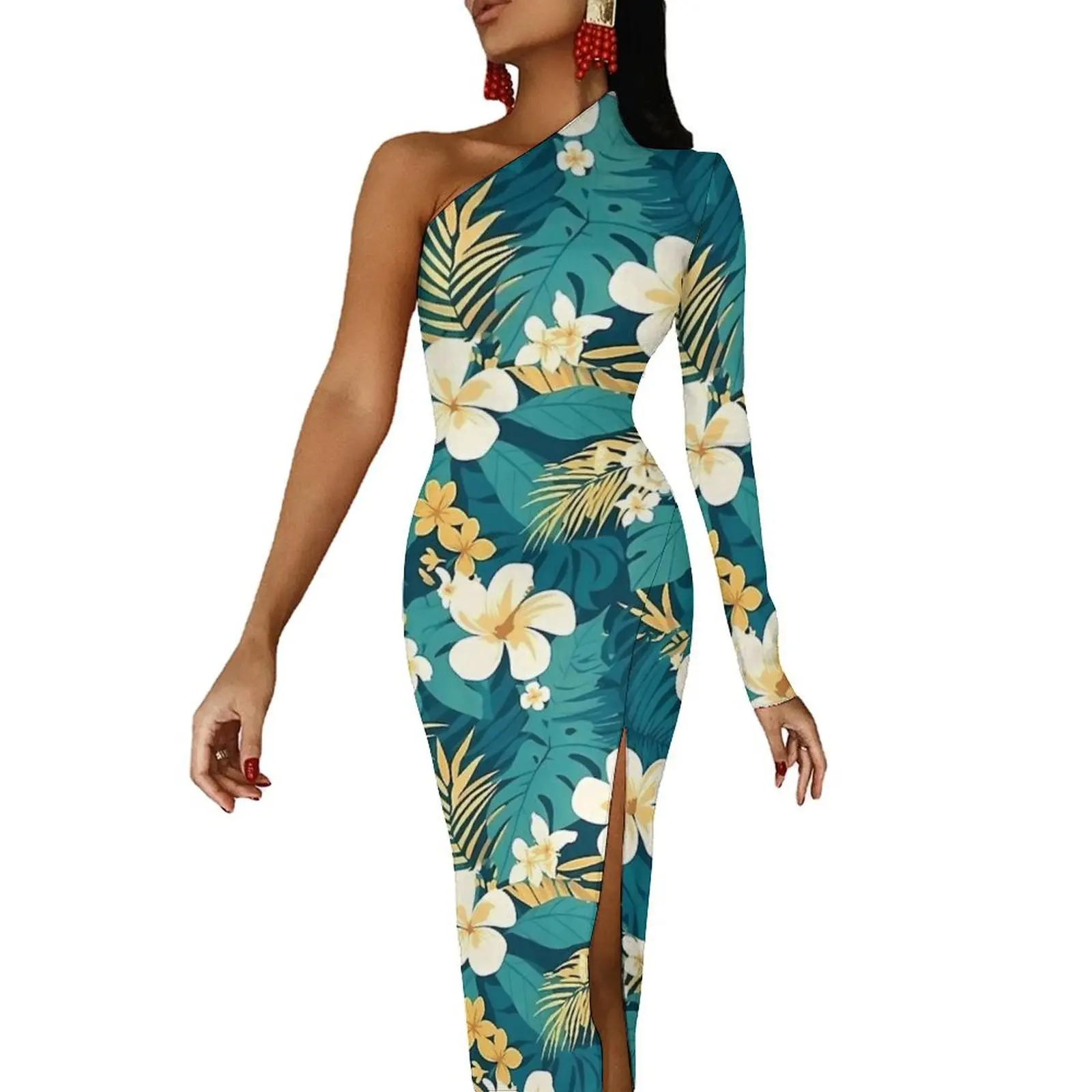beach theme party dress Neutral Dresses Pleated;Design Aloha Dress Hawaiian Designer Clothing