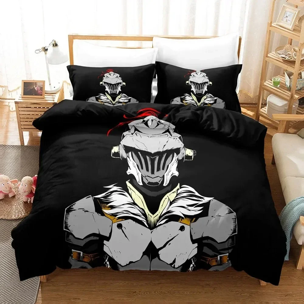 Anime Goblin Slayer Bedding Set Girl Bed Linen Quilt Duvet Cover Sets Home Decor Single Queen King Size Gift Kids Kawaii Cartoon