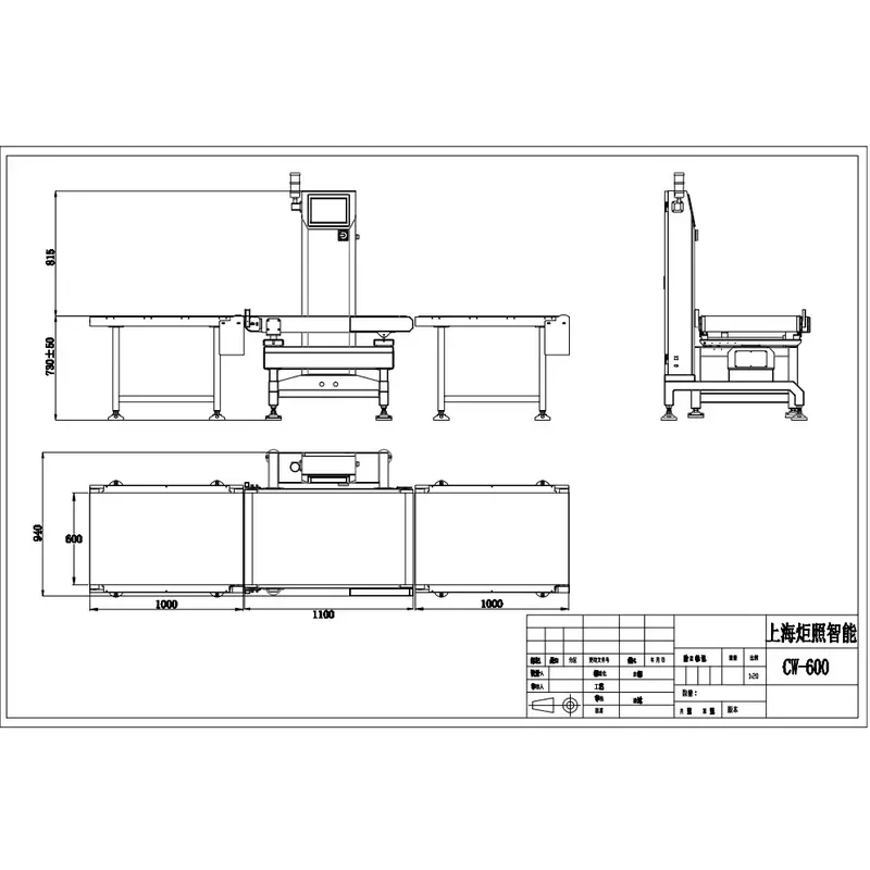 Dynamic Capacity Weight Checker Machine Cartons Crates Conveyor Belt Wide Range Weight Checker