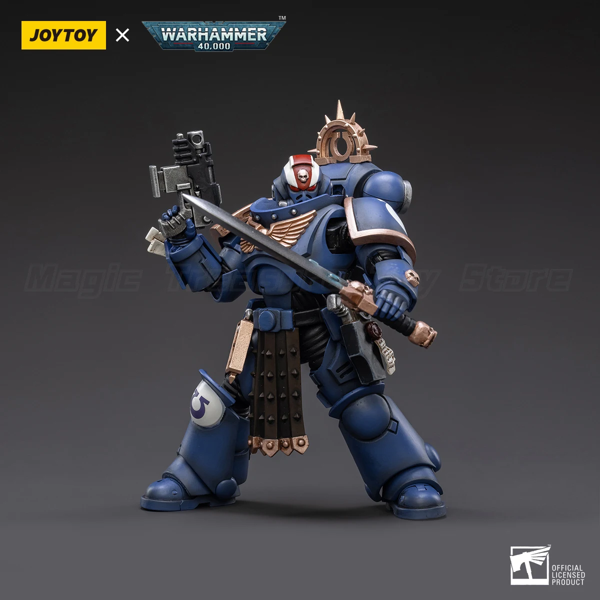 【متوفر】 JOYTOY 1/18 شخصية الحركة Warhammer 40k Ultramarines Primaris Lieutenant Amulius Toys هدايا