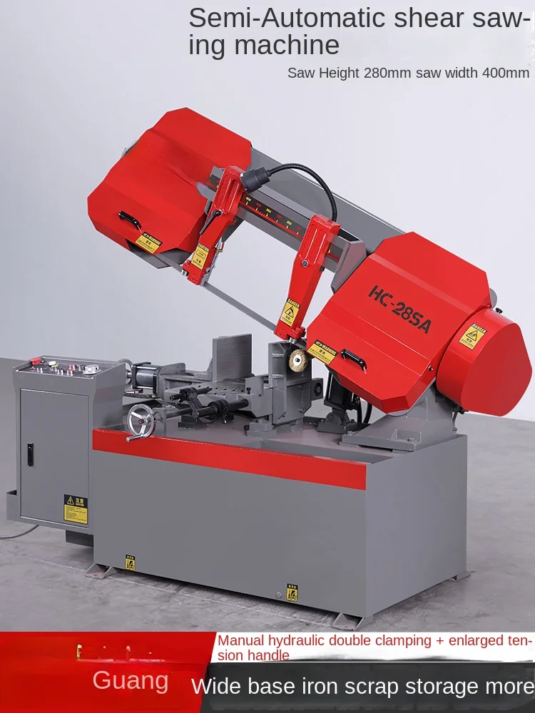 Machine Metal Cutting Machine Hydraulic Horizontal Semi-automatic Small Sawing Machine 45 Degrees 60 Degrees Corner Bevel