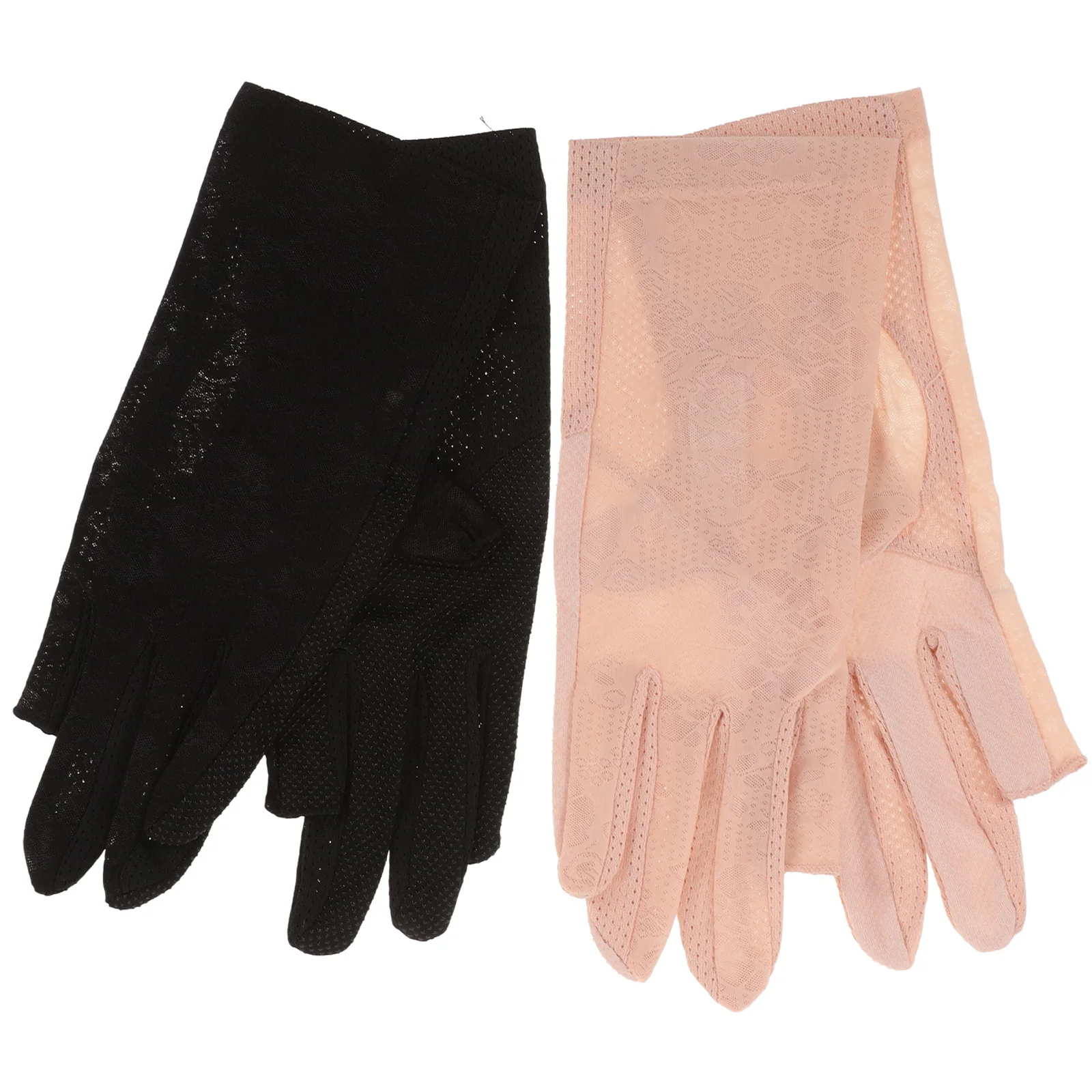 

2Pairs Half Finger Sun-Proof Riding Gloves Breathable Wear-Resistant Driving Gloves Outdoor Sports Riding Accessory