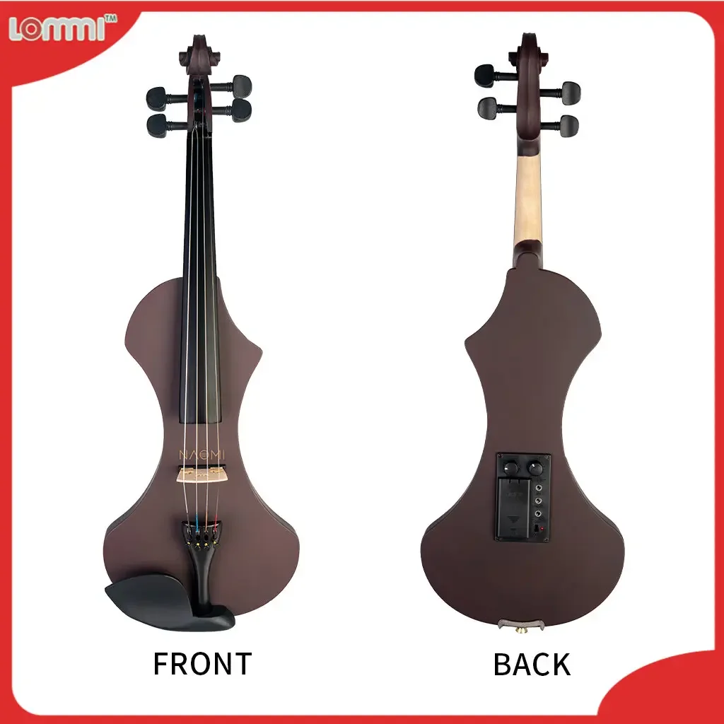 Electric 4/4 Violin Silent Fiddle Professional Advanced Wood Electric Violin With Bow Case SET