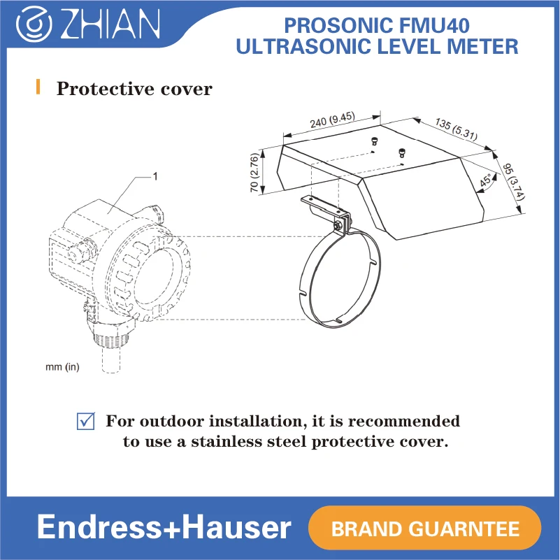 Transmitter Level Ultrasonik Endress+Hauser Sensor Level Ultrasonik E+H FMU40 Ultraschall-Fullstandmessgerat