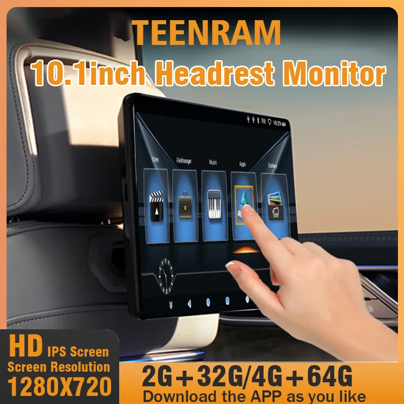 TEENRAM With Google Certification And Adjustable 10.1-Inch Android 11Incell Full Lamination Process External Headrest Display