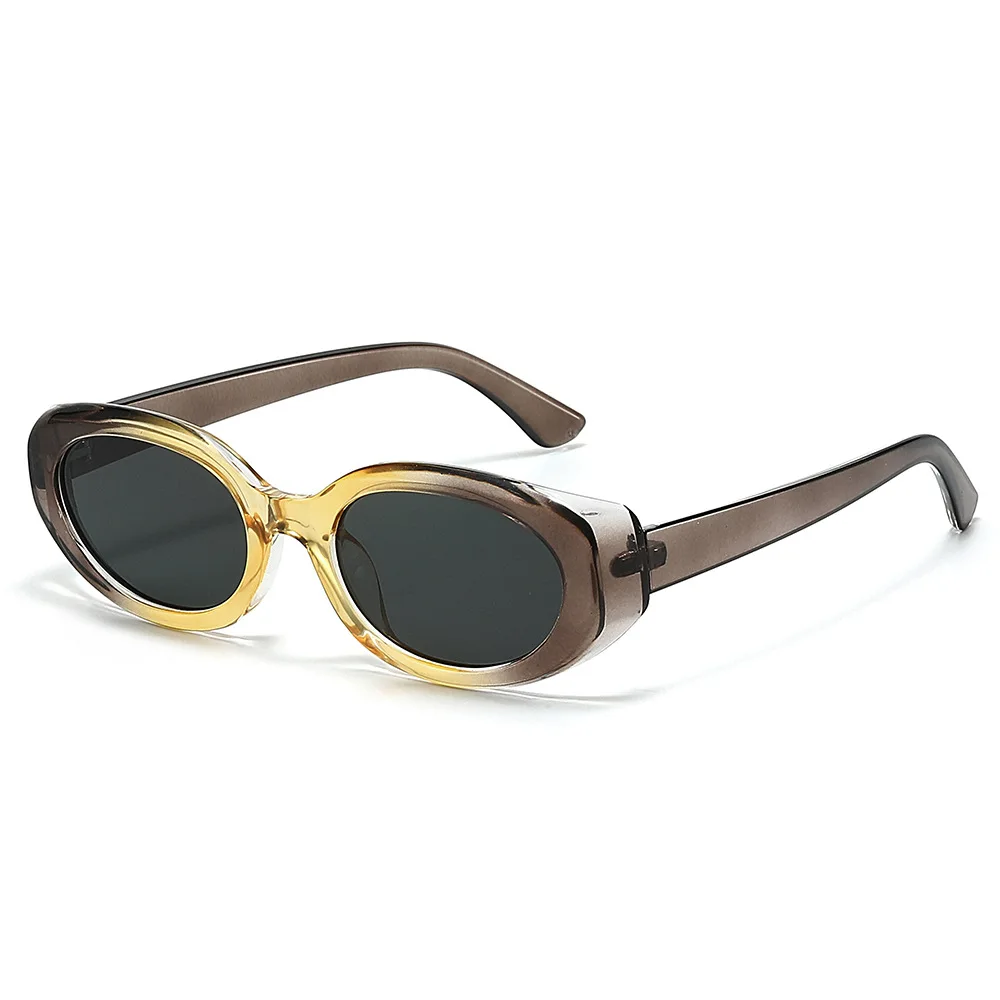 0816 Compact Cat-eye Sunglasses for Men Women, Retro Chic Fashion Oval Sun Glasses, Classic Stylish Personalized Shades 605525