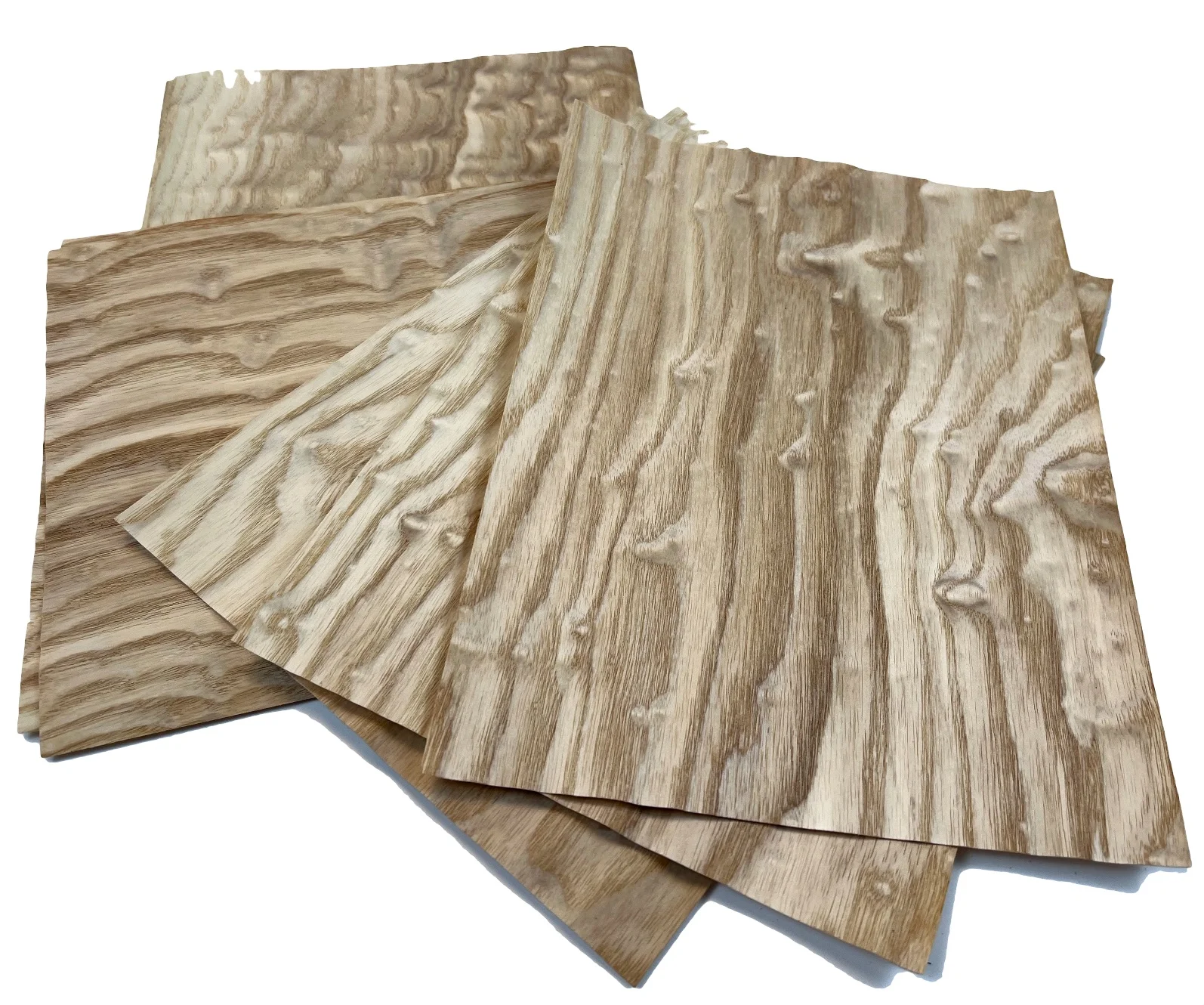 6pcs/lot  L:250x160mm T:0.3-0.4mm Natural Cenwood Thick Veneer Fingerboard Car Decorative Wood Veneer Panels