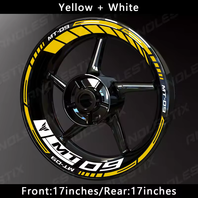 AnoleStix Reflective Motorcycle Wheel Sticker Hub Decal Rim Stripe Tape For YAMAHA MT-09 MT09 - Image 11