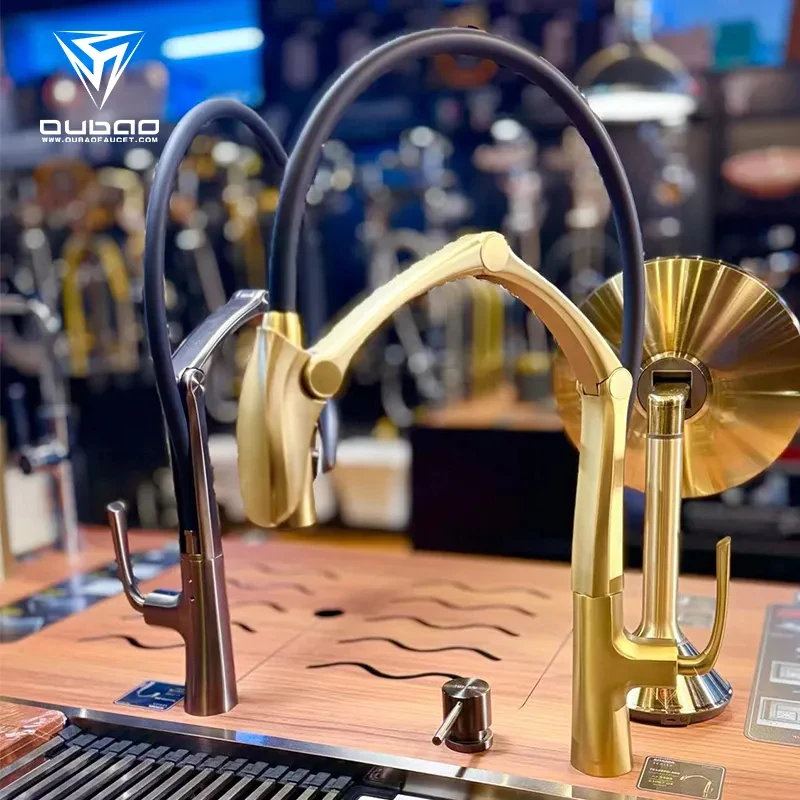 Latest Deck Installation Pot Blender Single Handle Contactless Induction Brass Kitchen Faucet