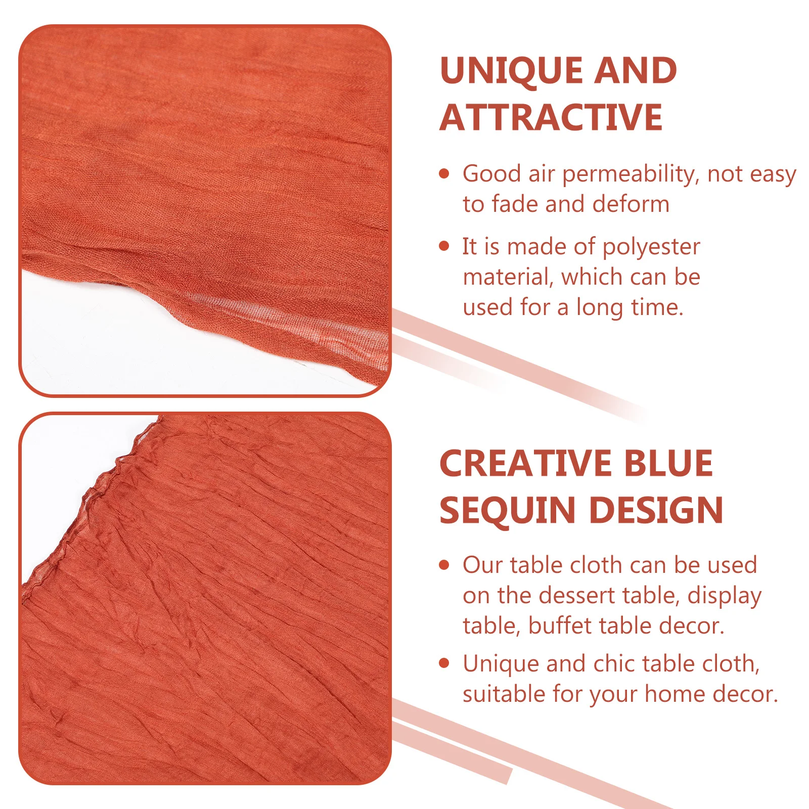 

Rustic Tablecloth Decoration Cheesecloth Table Runner for Holiday Reception Outdoor Indoor Elegant Table Cover Design