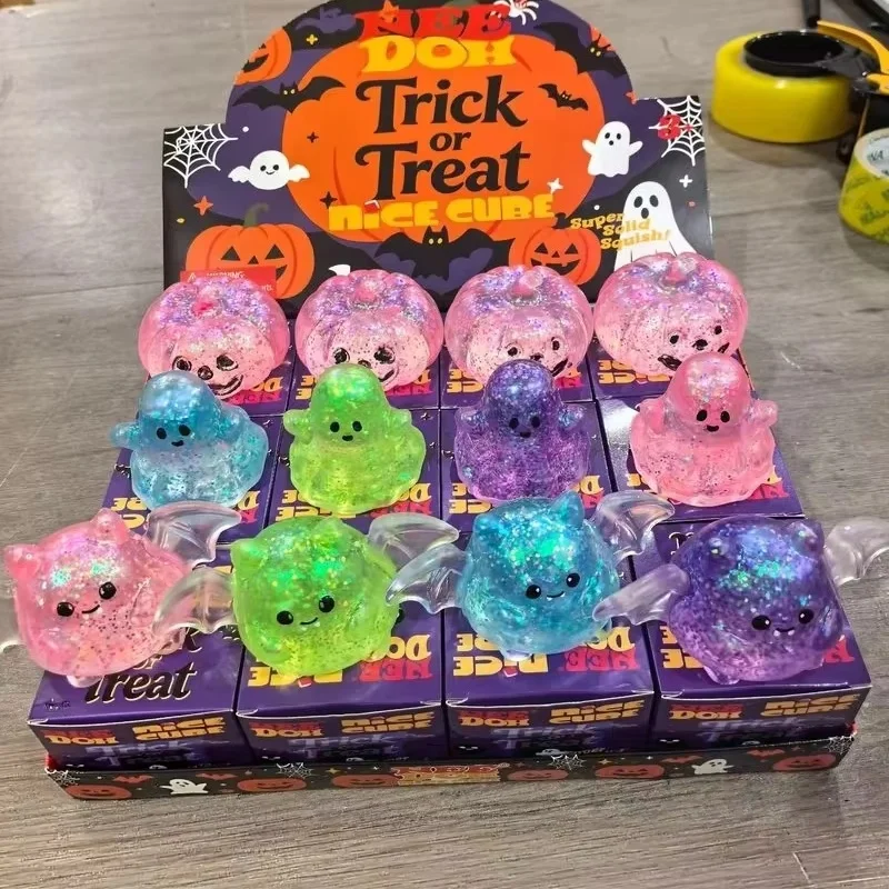 New In Stock Glitter Bat Squishy Stress Toy Slow Rebound Squeeze Decompression Fidget Toy For Halloween Party Adult Relaxation