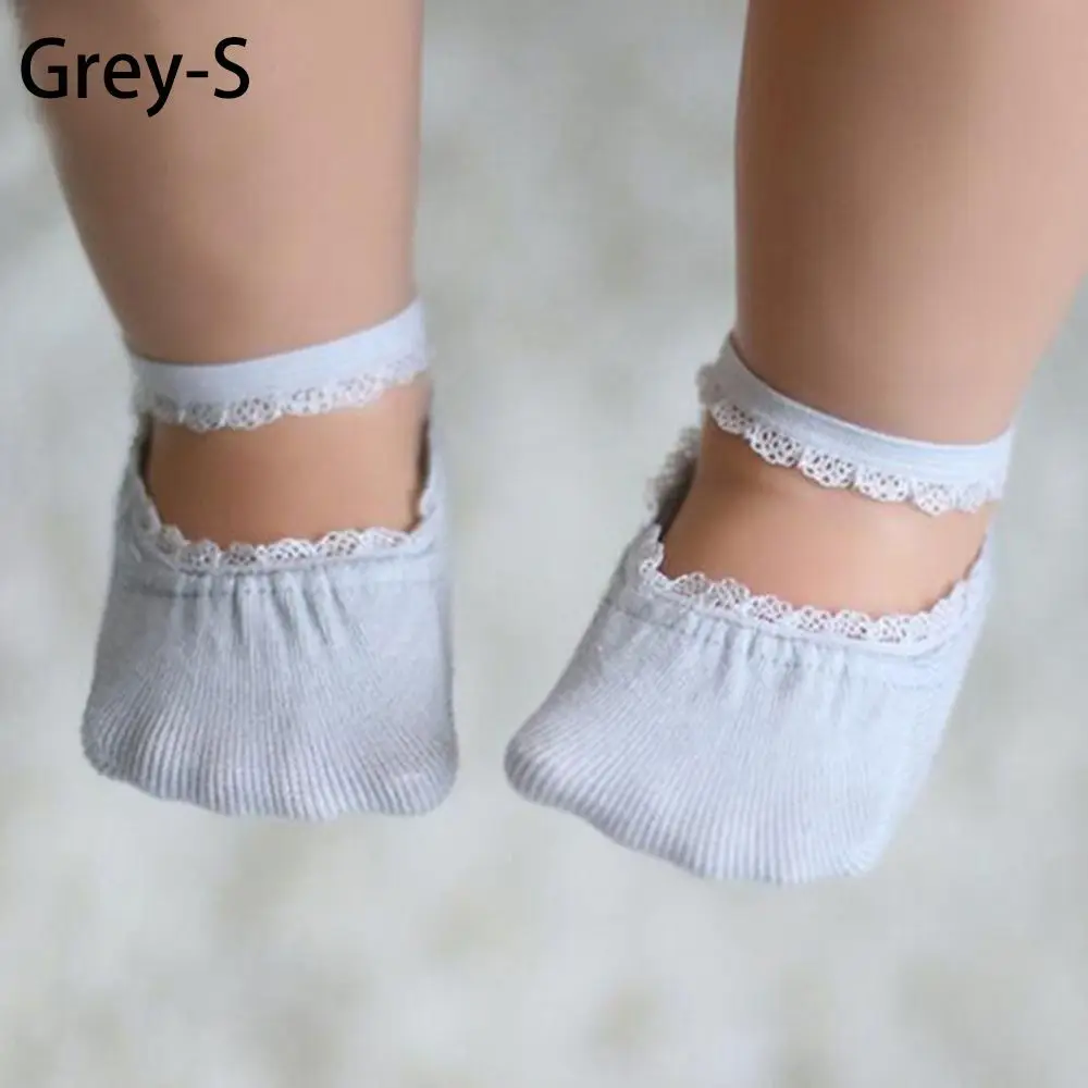 Rubber Soles Solid Color  Girl Socks Newborn Socks  Socks Summer Lace Socks
