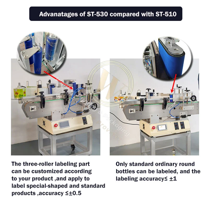 Hot Sale Automatic Desktop Positioning Round Bottle Labeling Machine And The Label Can Be Wrapped Around Bottle A Circle