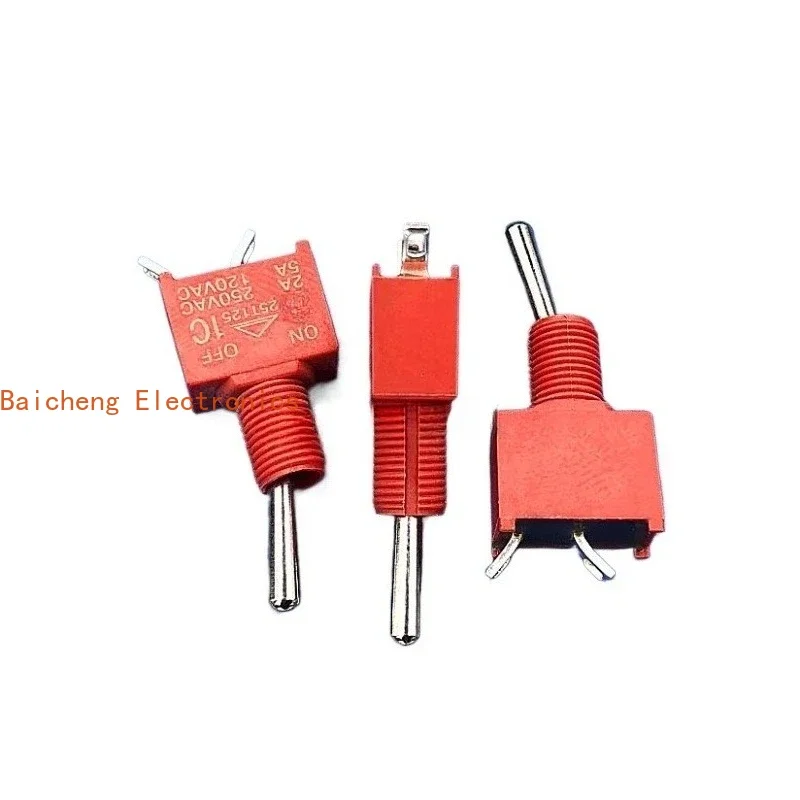 10PCS 2A250VAC5A120VAC 2nd gear 2-pin button toggle power switch