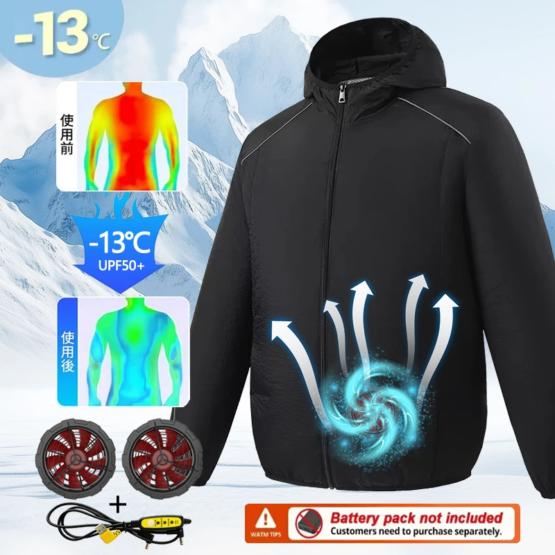 Summer Cooling Vest with Fan, Unisex Charging Refrigeration Vest, Sun Protection Workwear