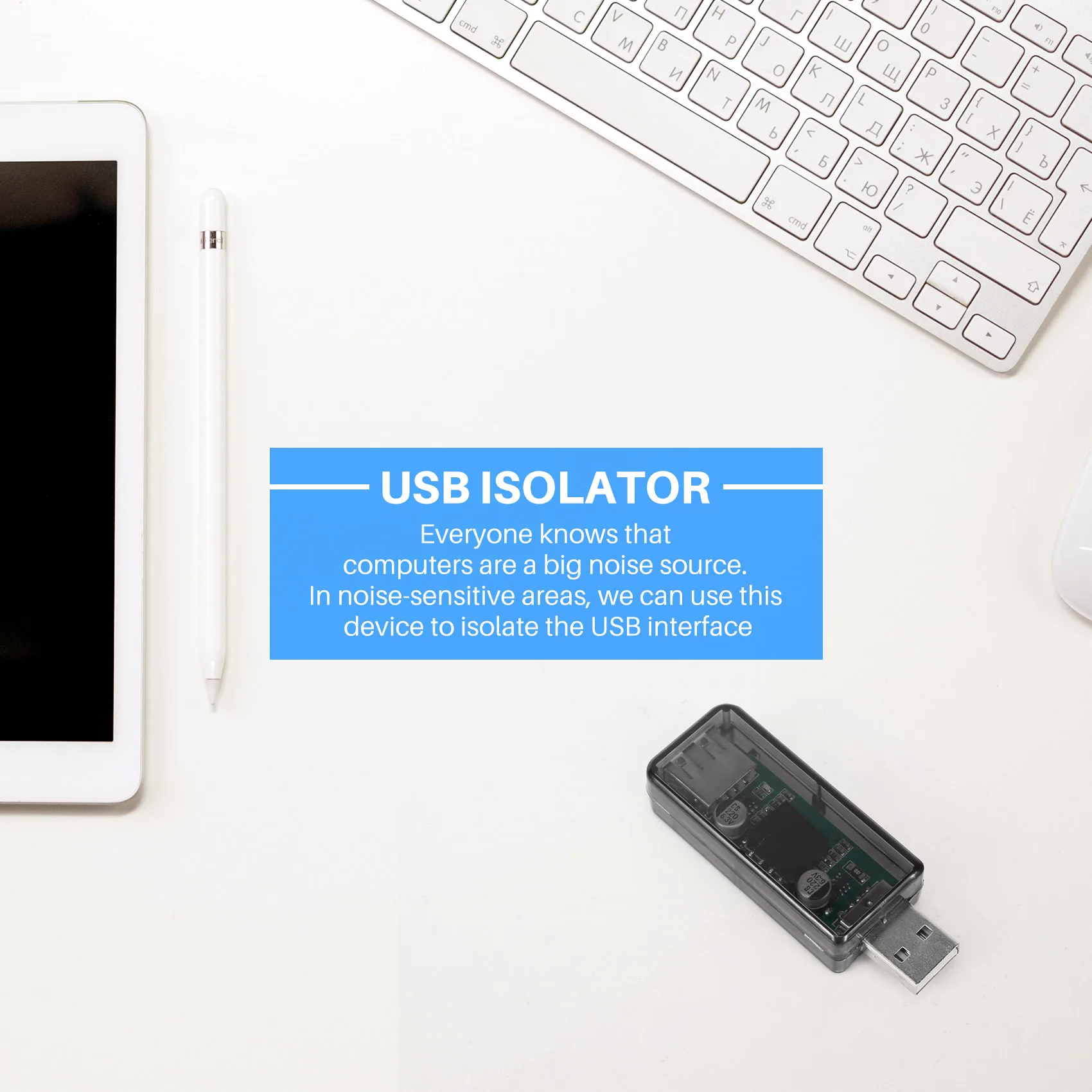 USB Isolator ADUM3160 USB to USB Digital Audio Signal Power Isolator Module Supports 12Mbps 1.5Mbps