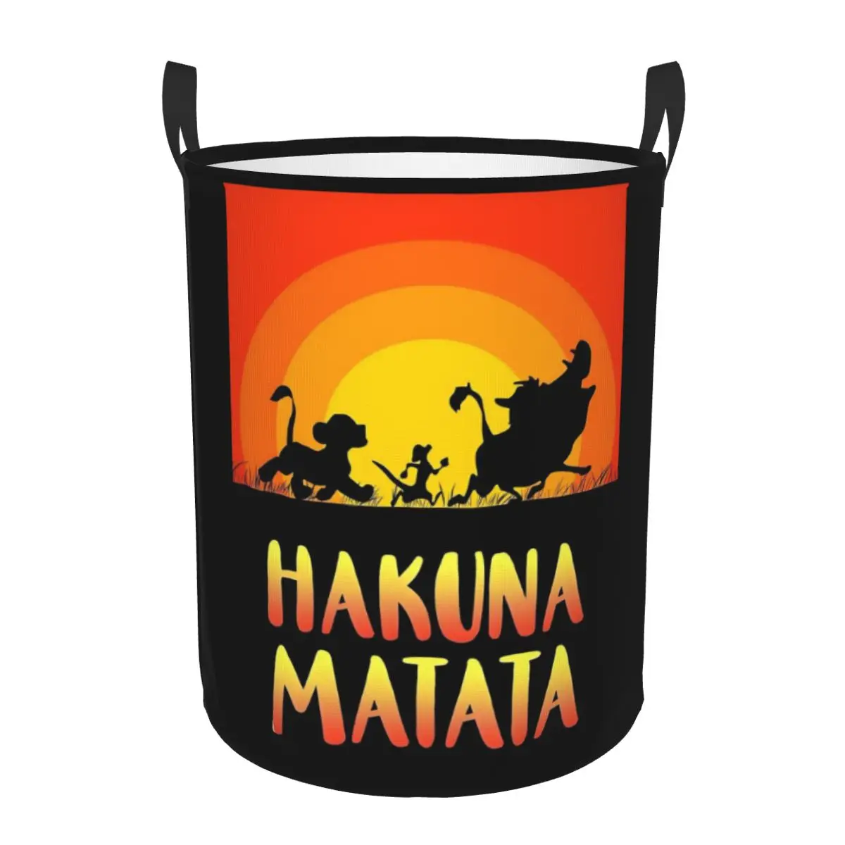 Cesta de lavandería personalizada del Rey León, contenedor de almacenamiento de ropa plegable de gran capacidad, cesto para bebé de película Musical