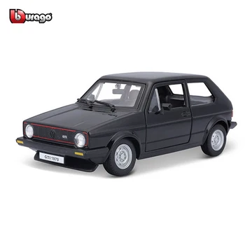 Bburago 1:24 Volkswagen Golf MK1 GTI 1979 alaşım klasik araba modeli kalıp döküm oyuncak tahsil hediye