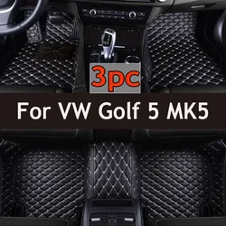 Car Floor Mats For Volkswagen VW Golf 5 MK5 A5 2003~2007 Leather Mat Auto Interior Parts Luxury Rug Carpet Pad Car Accessories