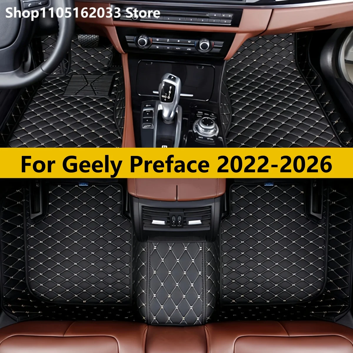 

Автомобильные коврики на заказ для Geely Preface 2022 2023 2024 2025 2026, автомобильные аксессуары, кожаные водонепроницаемые автомобильные коврики для ног, коврики