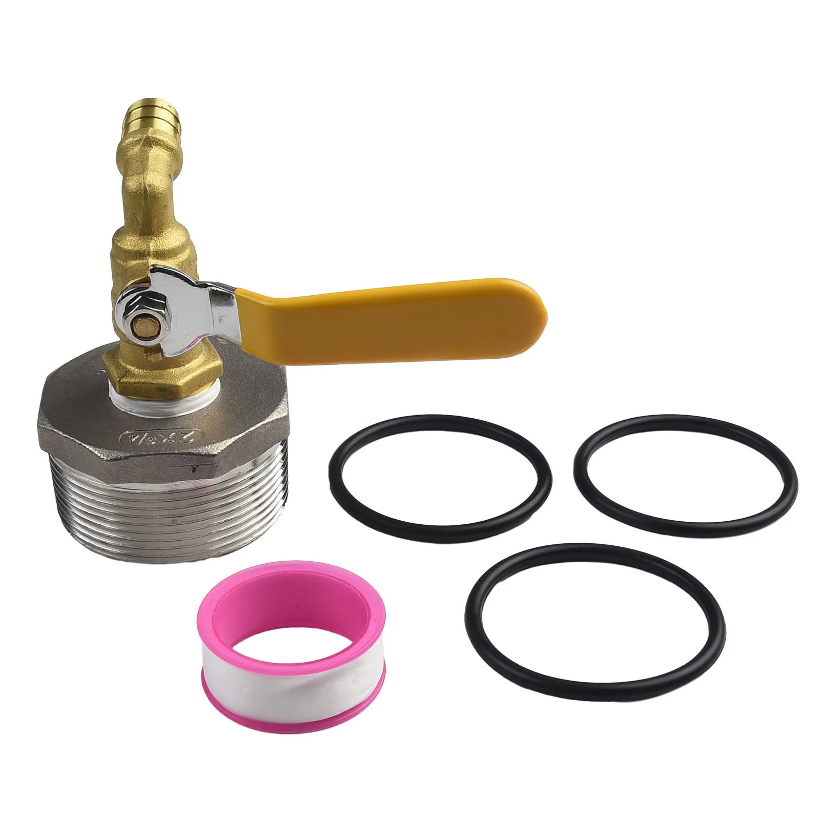 

For Oil and Water Ton Faucet D50 Stainless Steel Tap with 2 Inch Inlet and 3 O Seals for Reliable Functionality