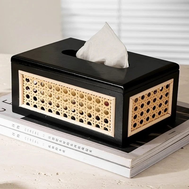 

Wooden Tissue Box Living Room Table Decoration Tissue Box Cover Holder Home Decor for Tabletop Kitchen Storage Napkin Box