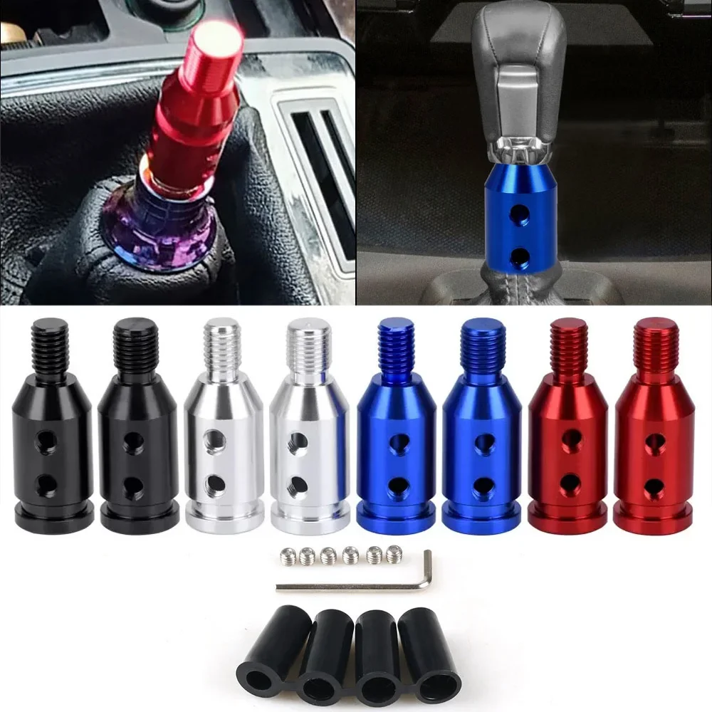 1pc M10x1.5/M12x1.25 Aluminum Alloy Universal Car Manual Gear Shift Knob Adapter Thread For BMW Mini for Honda Car Accessories