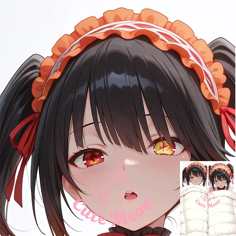 Kurumi-Tokisaki  Dakimakura anime DIY girl Double-sided Print Life-size body pillows cover Adult pillowcase