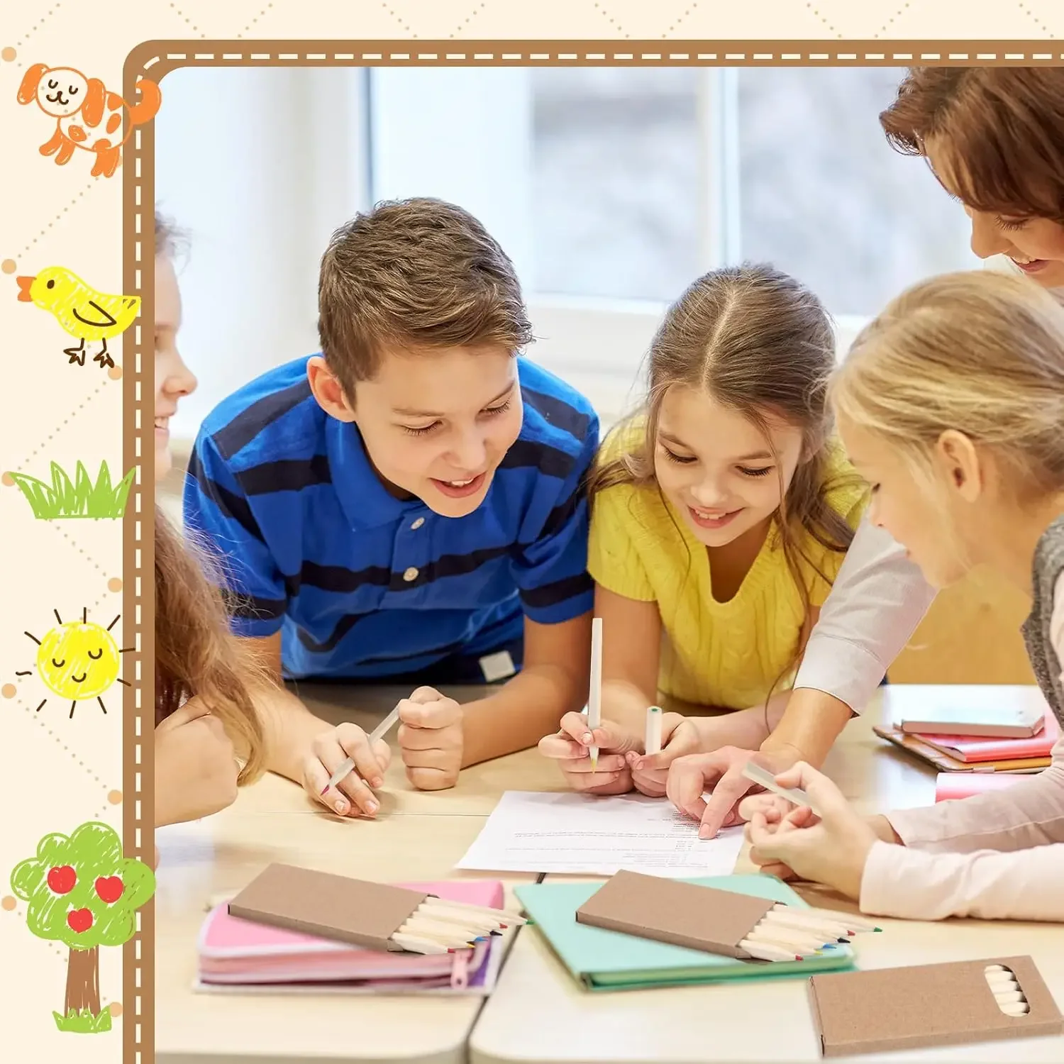 10/20/40/50Pack 3.5in Mini Colored Pencil Bulk Drawing Colored Pencil Portable Wooden Color Pencil for Kid Classroom Party Favor