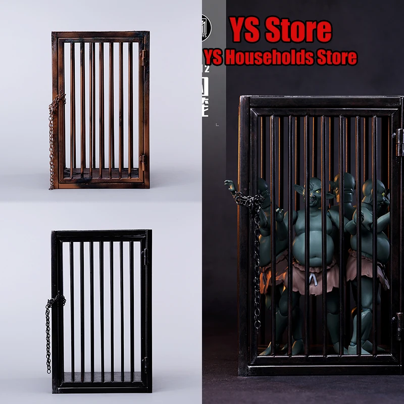 mmmtoys M2413 1/12 Prison Cage Model Accessory Mini Static Metal Hollow Box Ornament Toys For 6