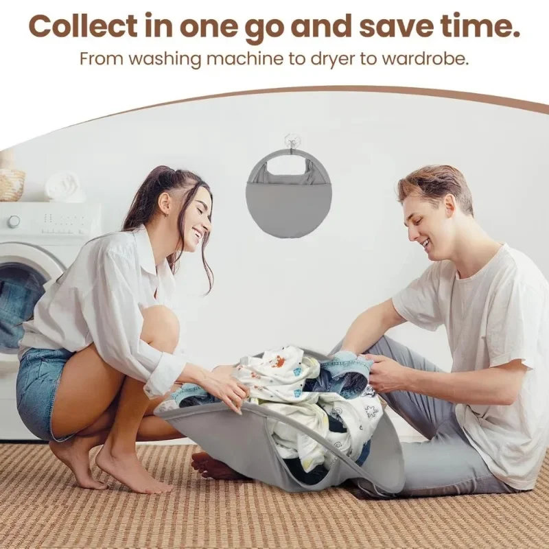 2026 new  Foldable Laundry Basket​​ Home​​ ​​Portable Dirty Clothes Folding Basket​​ Space-Saving​​ Home Laundry Organization view 6
