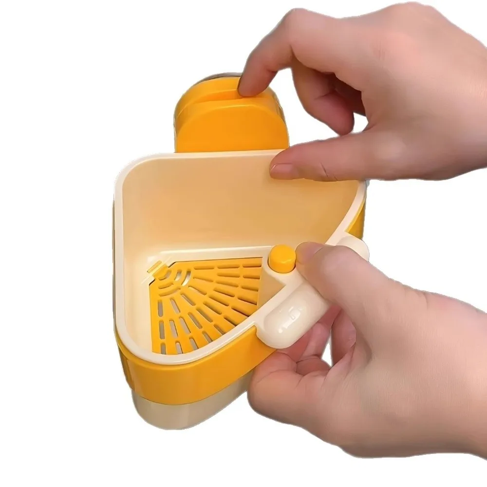 

Push-type Corner Sink Strainer Separate One-touch Opening and Closing Sink Filter Hanging Basket Anti-leak Versatile