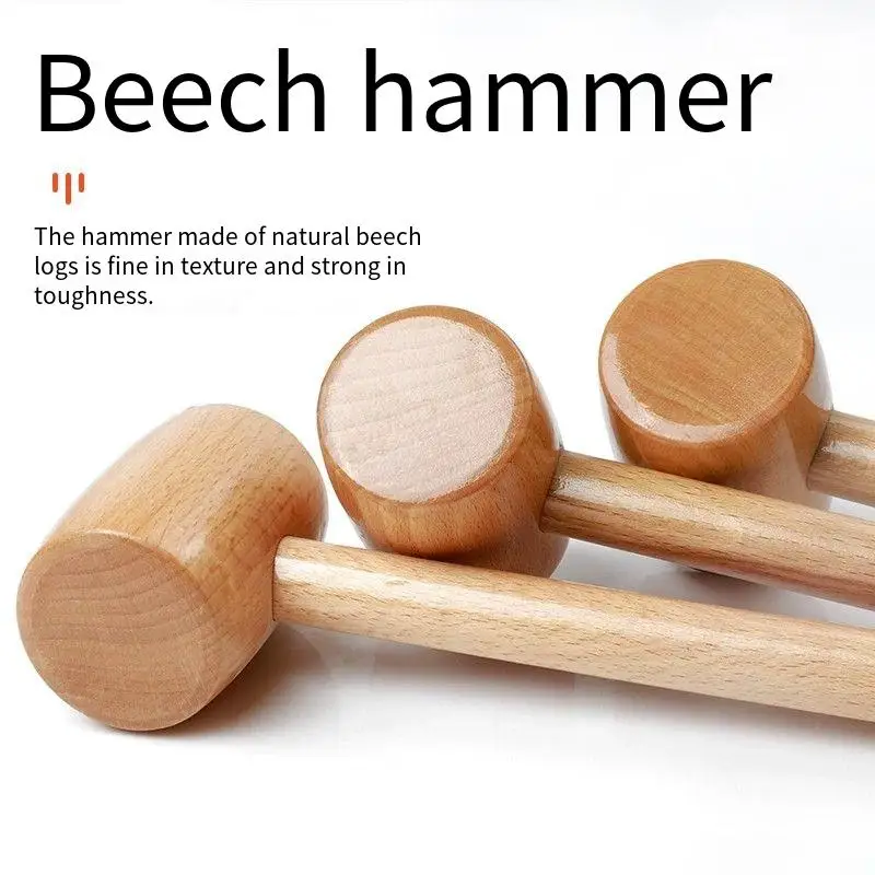 Woodworking Carving Mallet Hammer Small Solid Wood Round Head Hammer Mini Beech Hammer Carpentry Specific DIY Hand Tools