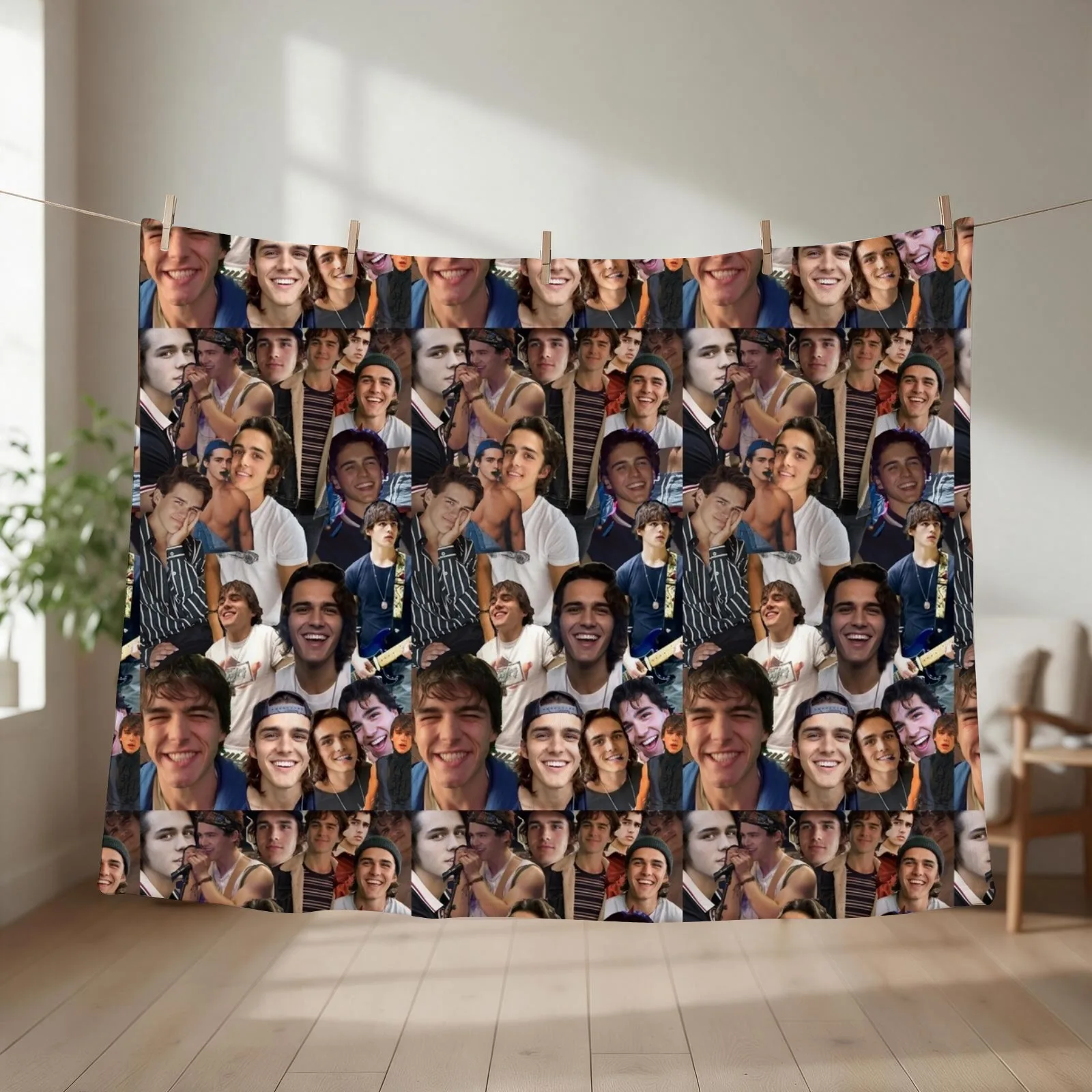 Charlie Gillespie Photo Collage Throw Blanket couch cozy soft plush fuzzy picnic outdoor blanket