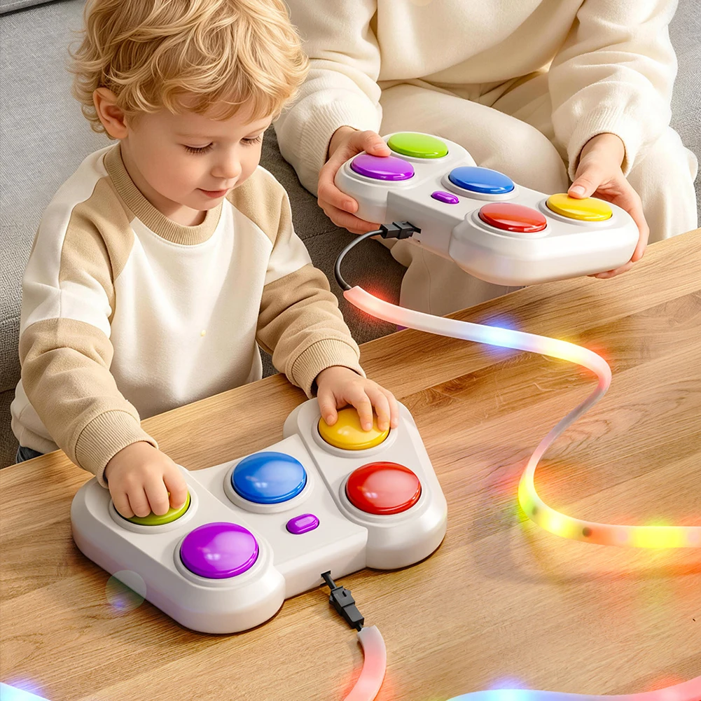 Interactive Led Reflex-Game Handheld Electronic Game Rechargeable Electronic Music Rhythms Game Educational Toy