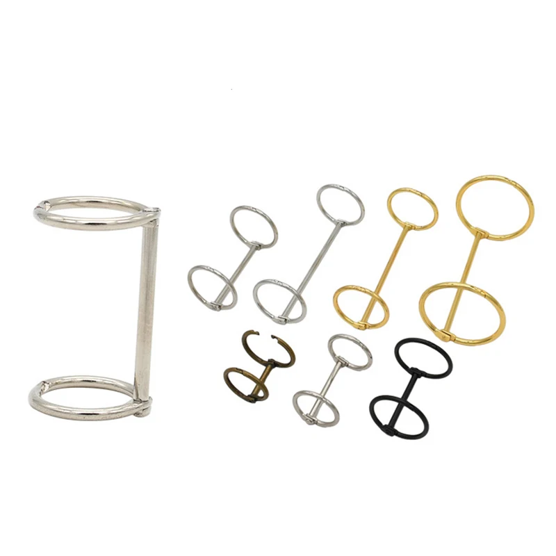 2 szt. 20-30 mm metalowy 2-pętlowy segregator kalendarza z luźnymi kartkami klipsy do segregatorów książek pierścienie notatnik księga gości oprawa biurowa artykuły papiernicze