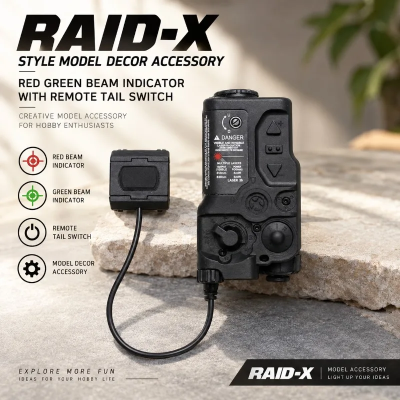 Adjustable RAID-X Model Illumination Decor Kit Red Green Beam Fit 20mm Rail Hobby Model Parts