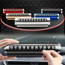 Temporary Parking Cards Metal Parking Blocks Rotating Rollers Mobile Phone Number Plates Body Stickers Car Accessories