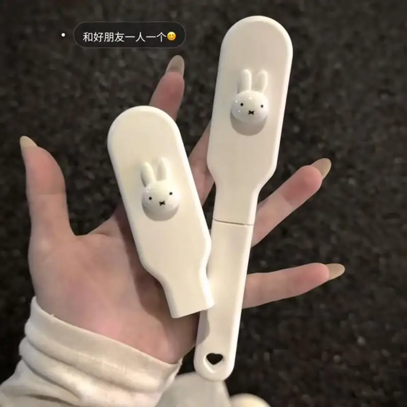 Cartoon Folding Miffy Rabbit Comb Soft Toothed Comb Creative Peripheral Students Mini Portable Massage Comb Gift for Friends