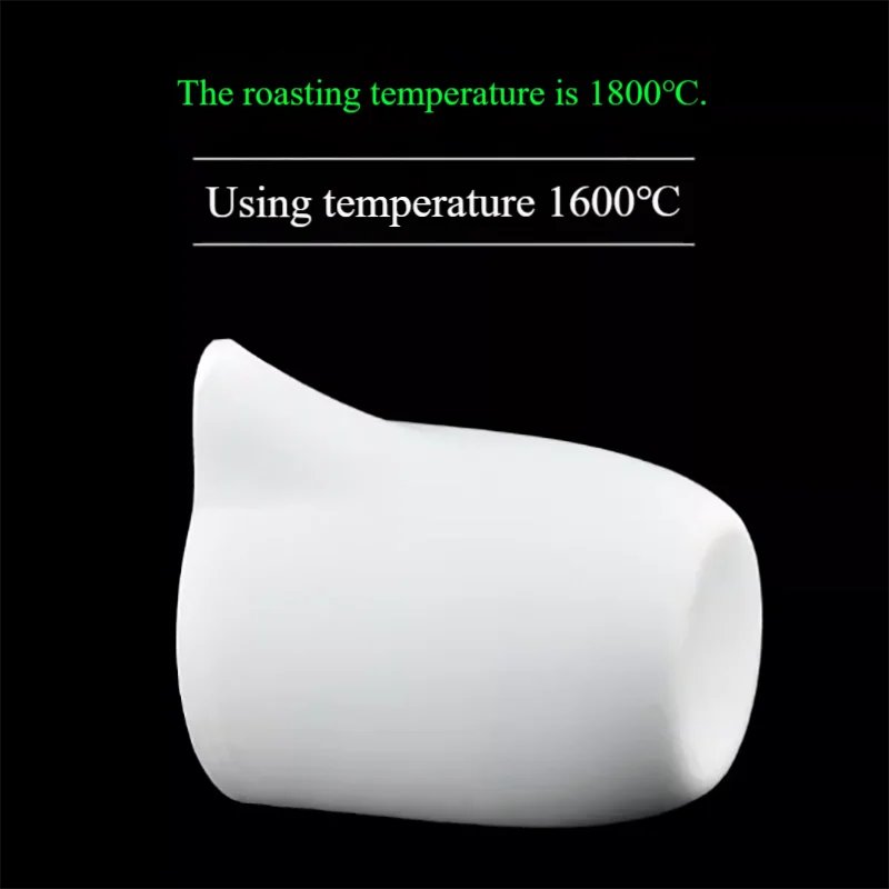 200ml corundum crucible arc with nozzle 99% alumina high temperature resistance 1600 degrees for scientific research