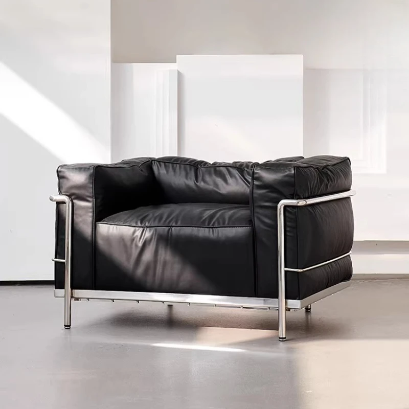 

Sofa living room balcony office negotiation first layer cowhide sofa