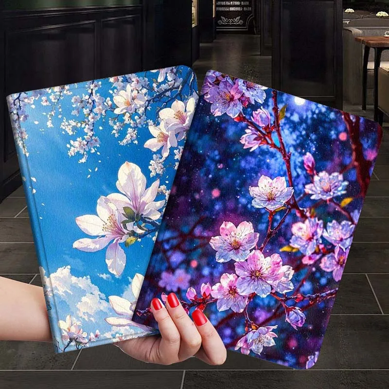 

Красивый чехол-книжка с цветочным узором для планшетов Xiaoxin Lenovo Tab P12 Extreme Legion Y900 Idea Pro GT 12.1 2025 – идеальный подарок