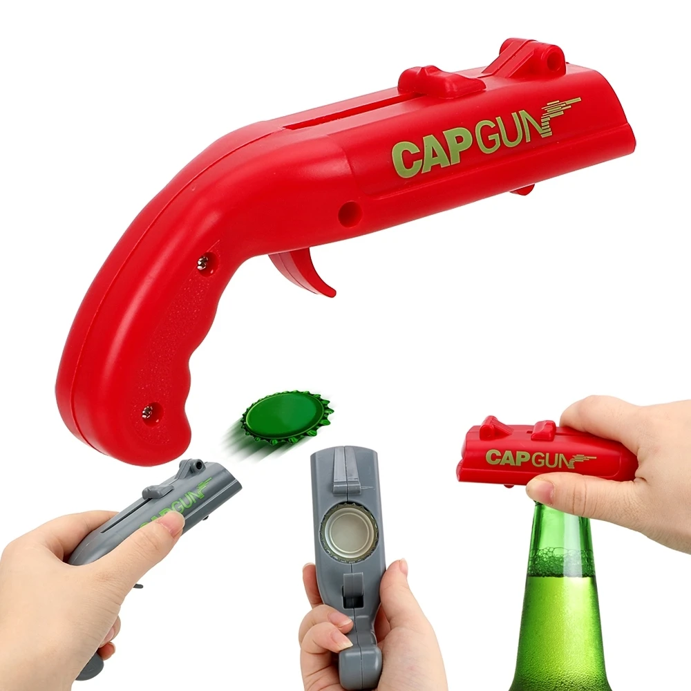 Cap tool Beer Bottle Opener Funny Launcher Shooter Bottle Opener for Creative Game Bar Tools Outdoor Barbecue Kitchen Accessorie