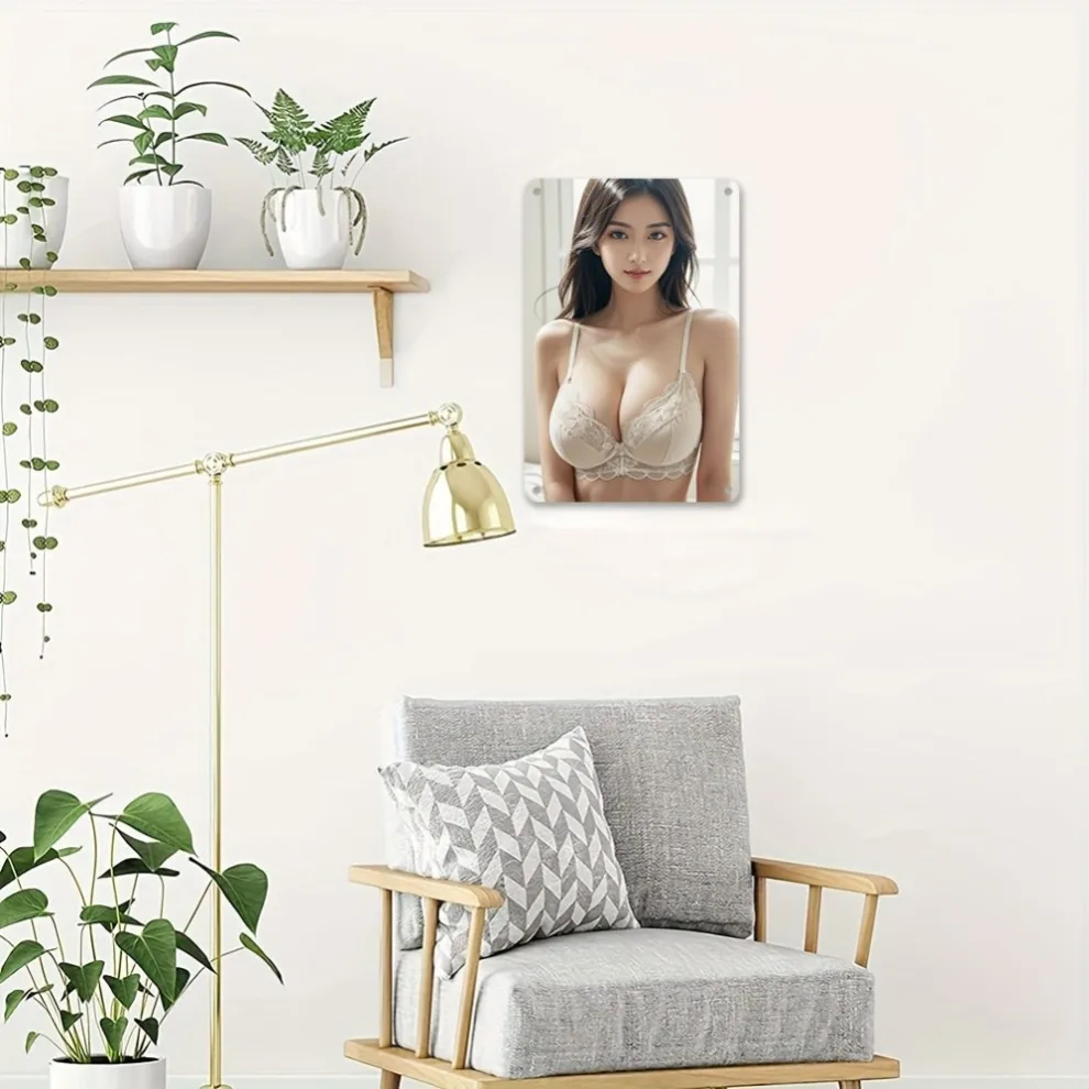 خمر معدن القصدير تسجيل 8x12 بوصة الرجعية جدار الفن المنزل مقهى ديكور تصميم الملابس الداخلية #4