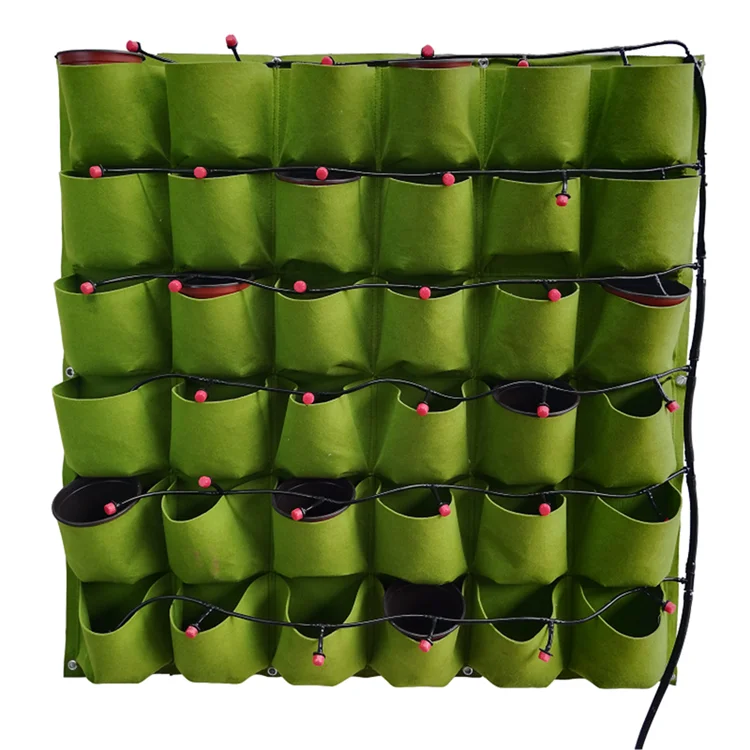 

Custom Multi-Pockets wall hanging plant grow bags Hanging planting growing bag