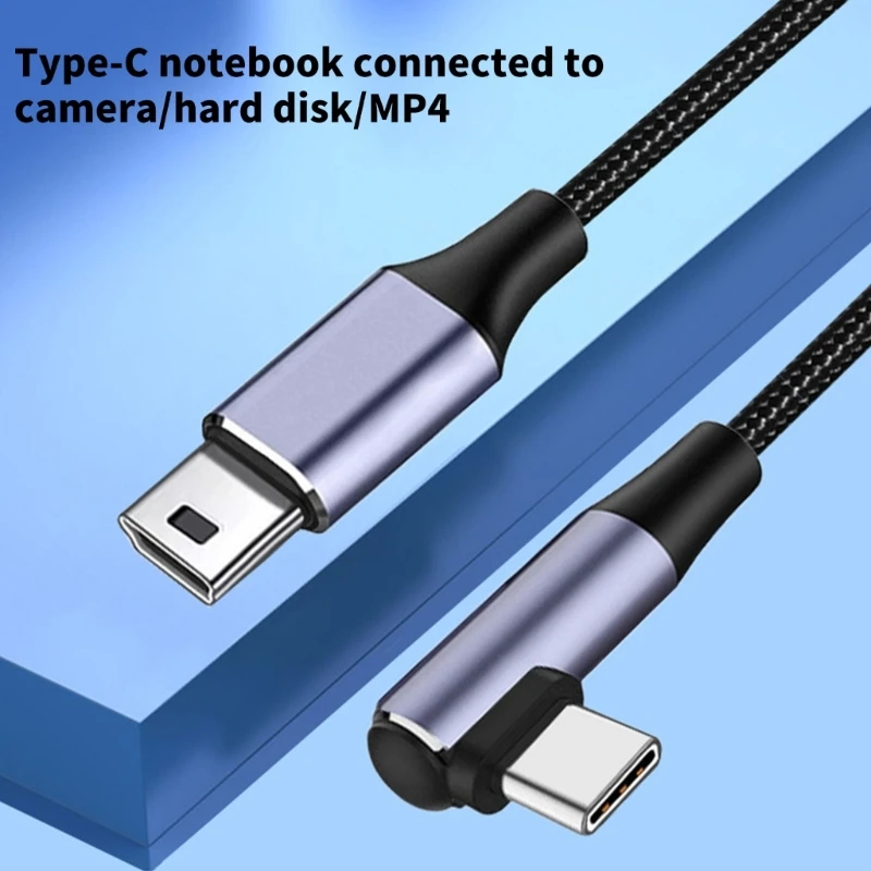 USB TypeC To Mini USB Cable Quick Charging Data Sync USB-C to Mini Micro USB OTG Cord for Digital Camera MP3 Player GPS Receiver