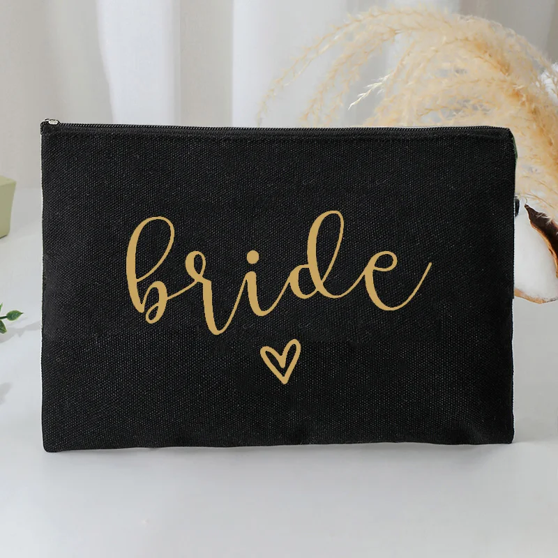 Bride Team Print Bridesmaid Gifts Women's Makeup Bags Female Toiletry Bag Cosmetics Case Bag Storage Wash Pack Travel Organizer image 3
